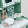 Žaislinė stilinga medinė virtuvėlė vaikams | Su priedais 15 vnt. | Vintage Kitchen | Classic World CW50562